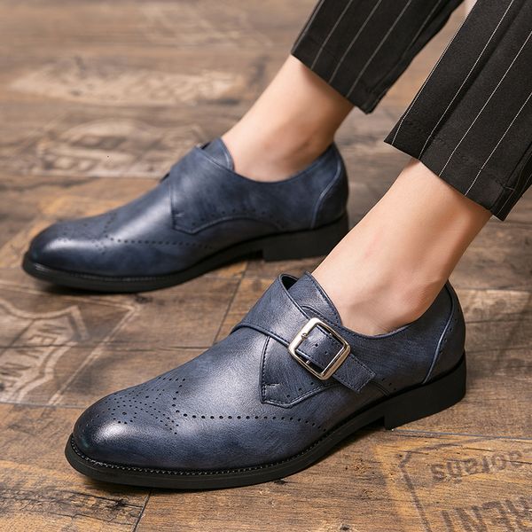 Kleiderschuhe Ankunft Britisch -Männer grün gelber Mönch Gurt Oxford Lederschuhe Moccasins Hochzeit Prom Homecoming Footwear Zapatos Hombre 230812