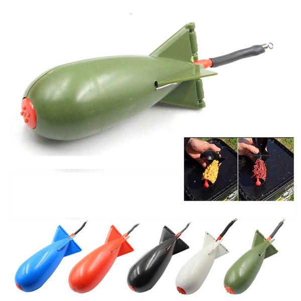 Fischereizubehör S m l Karpfenfischerei Raketenfutter Spod Bombe Float Lure Köder Halter Spomb Pellet Raketen Feeder Position Gear Accessoires 230812