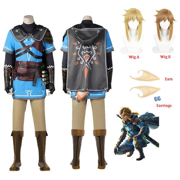 Cosplay-Spiel Tränen des Kingdom Link Cosplay Kostüm für Männer Kinder Cloak T-Shirts Hosen Accessoires Halloween Weihnachtsfeier 230812