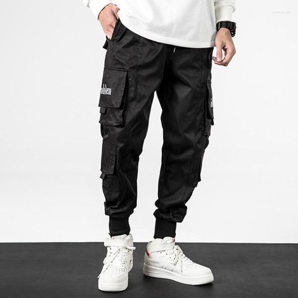 Pantaloni da uomo harem pantalone uomini con cargo casual di tasca a tasching joggers neri joggers pantaloni da corsa all'aperto 2023 primavera estate