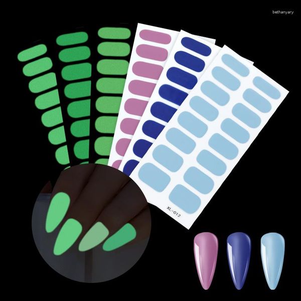 Adesivos de unhas de cor pura color