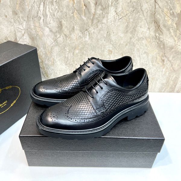 Markenname Pradx British Herren Oxford Dress Schuhe Formale echte Ledertops großer Größe 6-12