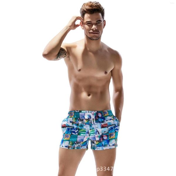 Shorts masculinos Seobean Sport Sports Casual Men calças de praia