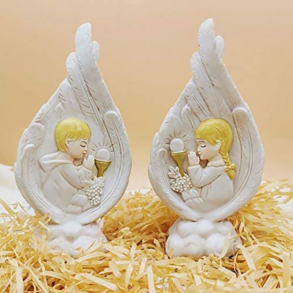 Objetos decorativos Figuras Angel Wings Art Garden estátua de deformação resistente a requintamento decoração de decoração de artesanato sala de casa 230812