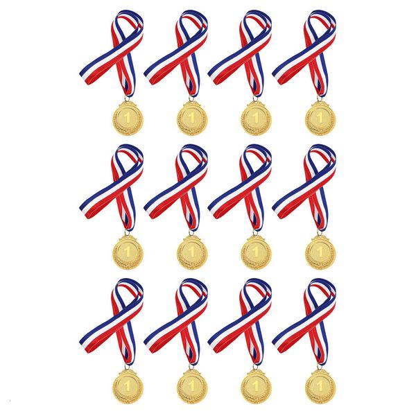 Andere Hausgarten 12 PCs Belohnung Medaillen Kinder Spielzeug Spielzeug Kinder die Medaille Bronze Metall Gold Kinder 230812