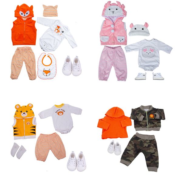 Puppenzubehör Viele verschiedene Stile 45-50 cm Puppenkleid wiedergeborene Babypuppenkleidung Jungen OUTFORT mit Schuhen hohe Qualität alle Baumwolle 230812