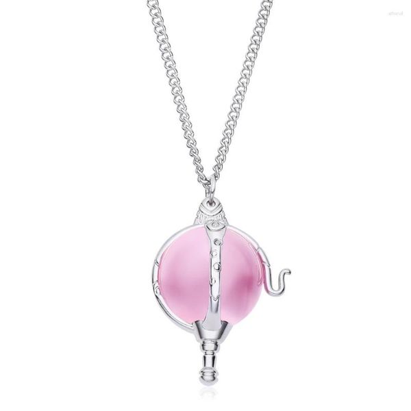 Collane a pendente Crystal Pink Crystal di Kandrakar Classic Lusurious Cosplay Necklace W.I.T.C.H. Regalo di Natale di gioielli in serie