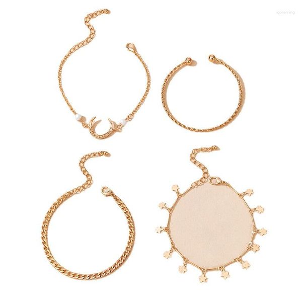 Braccialetti Link Bracciale per le catene mooniche della stella bohémien per donne boho gioielli braccialetti accessori perle valentino regalo