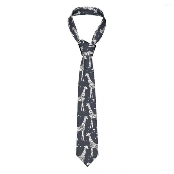 Bow Binds Herren Binden klassische dünne lustige Giraffe Krawatten schmale Kragen Slim Casual Accessoires Geschenk