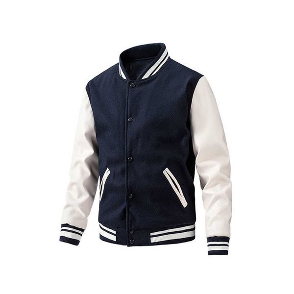 Jackets masculinos da marca 11 Jackets de beisebol masculino personalizado de beisebol desgaste unsisex desgaste de casacos de retalhos Letterman Varsity Men Leather Sleeve Fleece 689