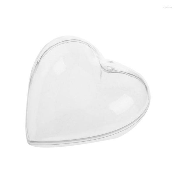 Подарочная упаковка H7EA 5pcs Clear Heart Plastic Candy Box Свадебная вечеринка