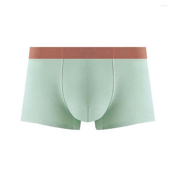 Underpants Männer Trunks Höschen Baumwoll nahtlose Unterwäsche atmungsaktive Boxerliteraturen mittlere Taille U Beutel Stretch Shorts Dessous Slip Homme