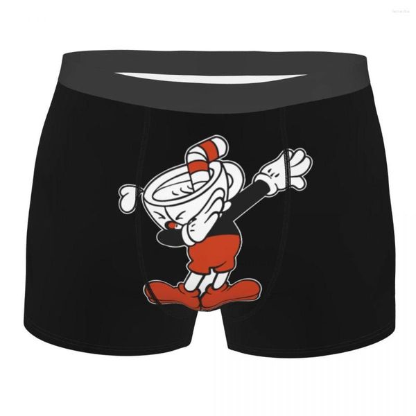 Underpants gedruckte Boxer Der Cuphead Still Life Cup Shorts Höschen Männer Unterwäsche-Spiel Anime atmungsaktiv für Homme S-XXL