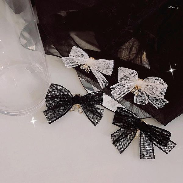 Dangle Ohrringe Design übertriebener Spitzenbogen Drop koreanische Mode kreatives schwarzes Mädchen süßes Geschenk für Frauen.