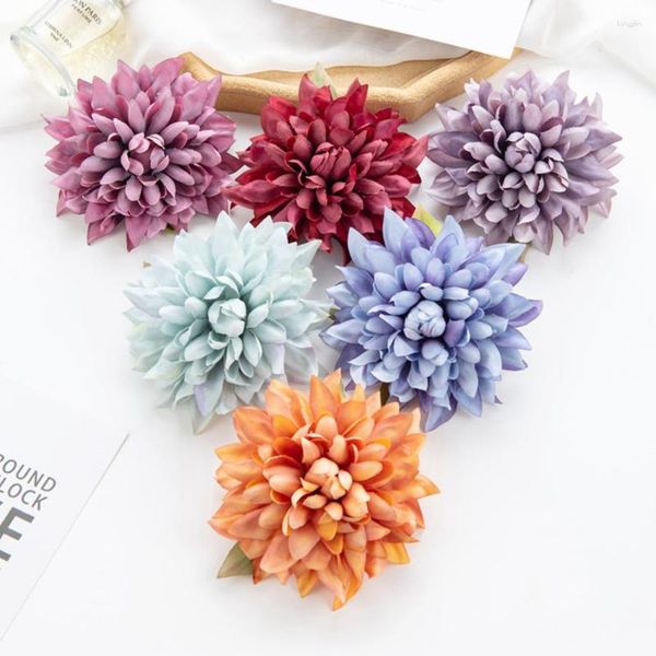 Dekoratif Çiçekler 5 PCS Yapay İpek Gerbera Noel Dekorasyon Düğün Düğün Çelenk Scrapbook Açık Diy Şeker Kutusu Gelin Aksesuarları