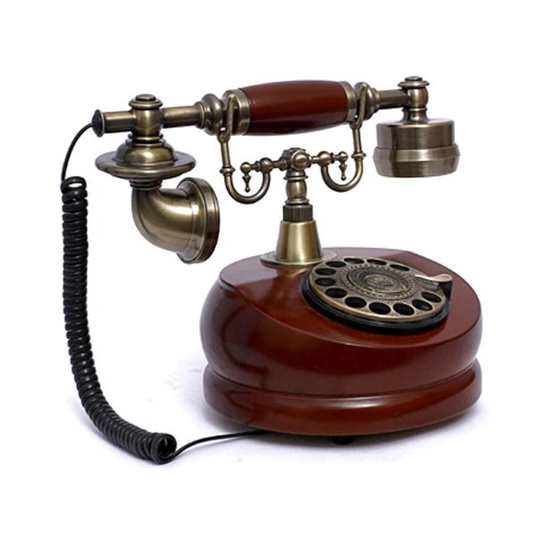 Telefones Antique Resina Telefone com cordão com fio fixo Digital Retro.