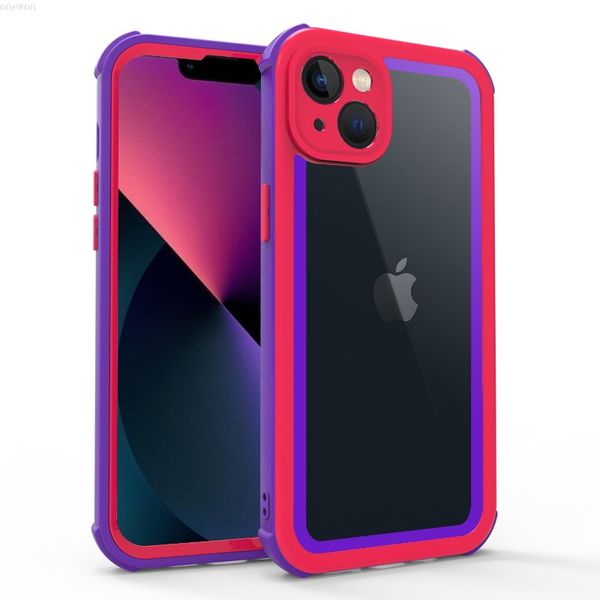 Capa de telefone de armadura híbrida à prova de choque no iPhone 15 14 13 12 11 Pro Max Plus Sansung S22 Ulira PC Hard PC Soft TPU Tampa completa