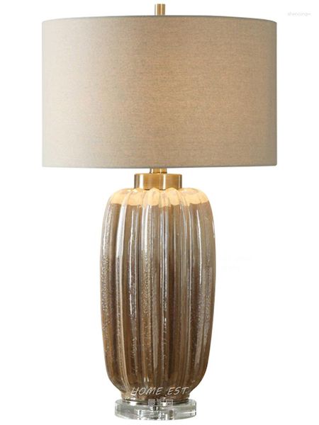 Tischlampen leichte luxuriöse amerikanische moderne italienische Schlafzimmer Nacht Lampe Villa Wohnzimmer Keramik