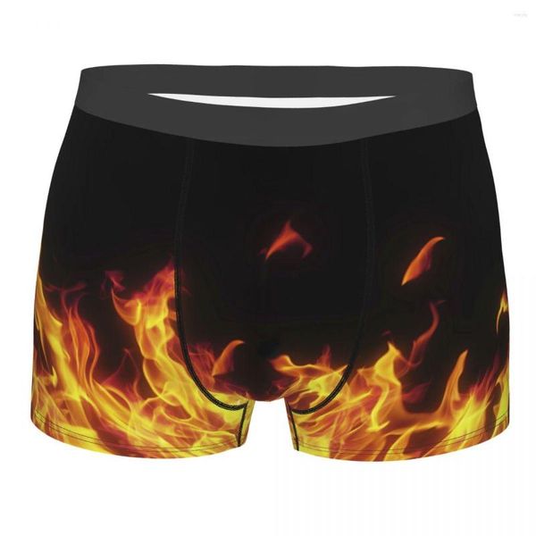 Underpants Funny Boxer Bright Fire Shorts Mutandine Breta biancheria intima maschile che brucia morbida per maschio s-xxl