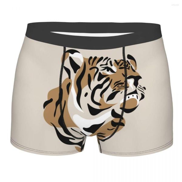 Underpants Wild Animal Style Tiger Undwear Shorts Shorts Shorts Sorte per Homme