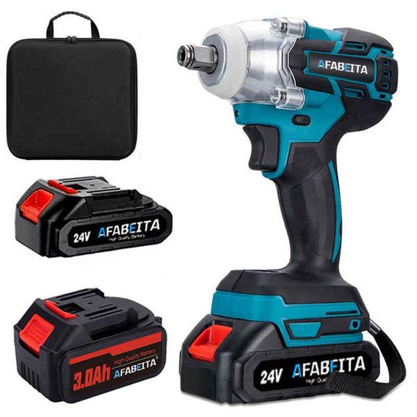 21V Elektrisch Impact Wrench binstlosen Schraubenschlüssel Kabellos mit Li-Ionen-Batteriehandbohrmaschinen Installation Elektrowerkzeugen H220510209a