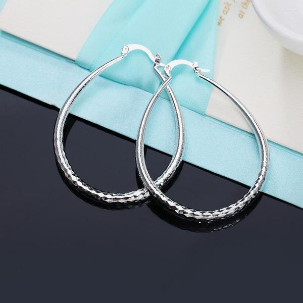 Orecchini a cerchio Jewerlytop Fine 925 Silver Creative Big for Women Party Wedding Lady Luxury Jewelry Regali per le vacanze