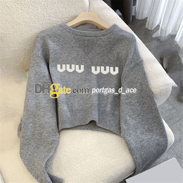 Örme Kadın Tişört Jumpers Jumper Üstü Lüks Gri Kadın Kazak Uzun Sleeeve Jumper Üstler Sıradan Bahar Sonbahar Zarif Sweaters