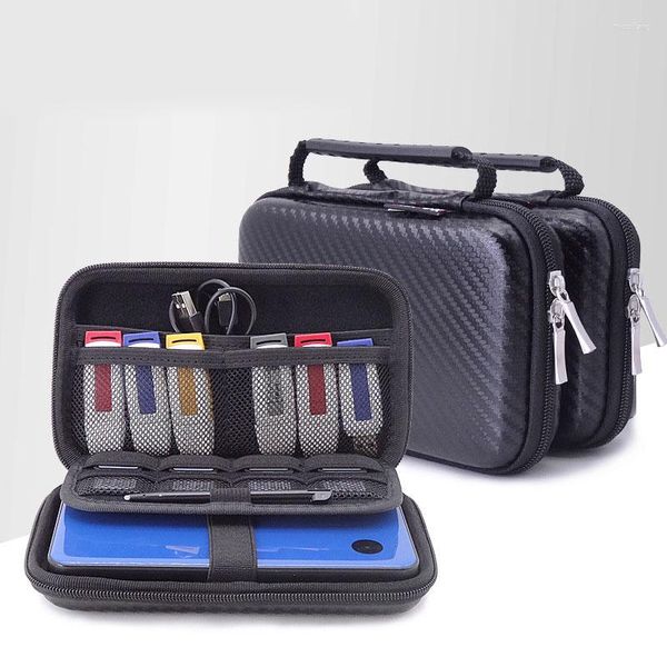 Borse di stoccaggio per cavi da viaggio Borsa multifunzione Funzione Host Protection Box Gadget Usb Black Portable Tool