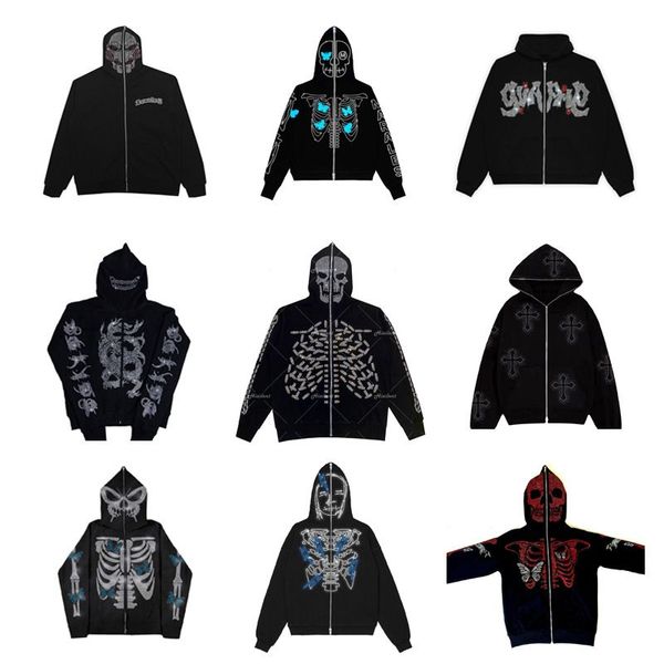 Niedriger Preis Herren Hoodies Sweatshirts Hoodie Herren Sp5der Halloween Totenkopf y2k Spinnendruck Young Hooded Designer High Foam Damen Print Stickerei Web Graphic Pullo