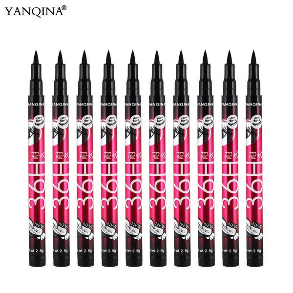 Eye Hdawliner Combinazione 12pcsset yanqina duratura 36H eyeliner liquido matita impermeabile nera easino e facile fodera per rivestimento cosmetico all'ingrosso eyeliner 230812