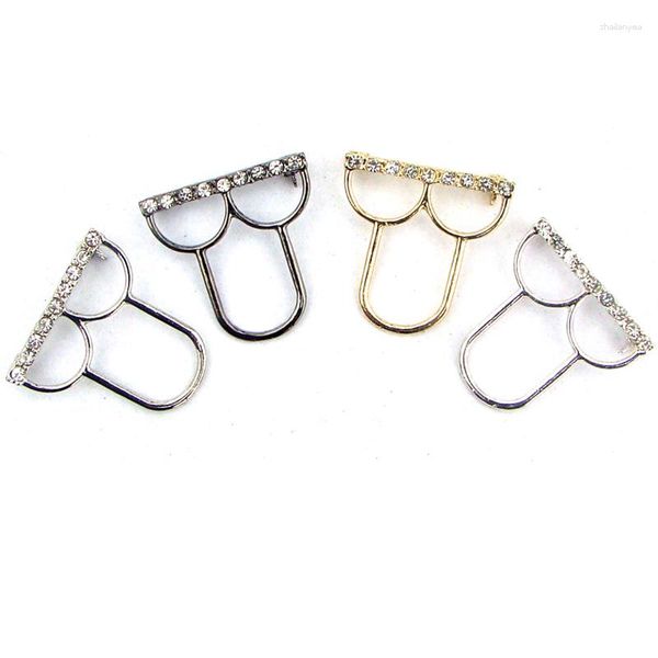 Broches Cristais Óculos EyeGlasses Charme Pin Metal Brooch Ornament Acessórios de joias