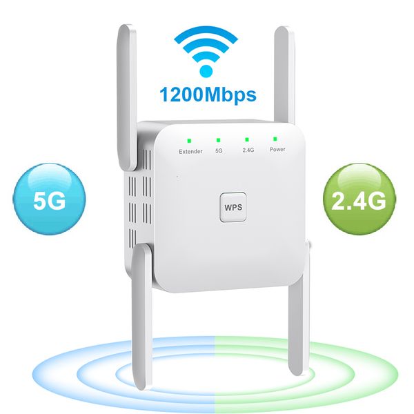 ROUTERS WiFi Repeater Wi -Fi Range Extender Signal Amplificador 5G WI sem fio Fi Aumenta poderosos 5GHz Booster 230812
