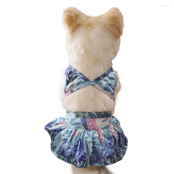 Hundebekleidung Beach Kleid exquisites Muster atmungsaktives Haustier Badeanzug Badeallergie freies Accessoires