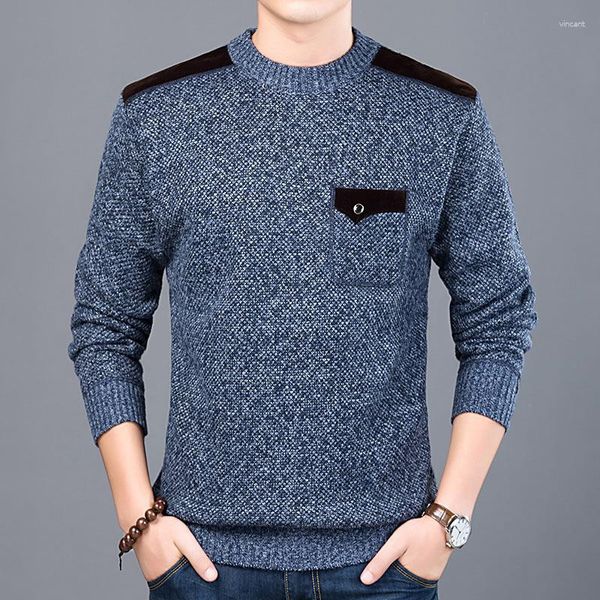 Erkek Sweaters 2023 Moda Markası Sweater Mens Sakulakları İnce Fit Jumpers Triko Out Sonbahar Kore tarzı gündelik giyim erkek 3xl