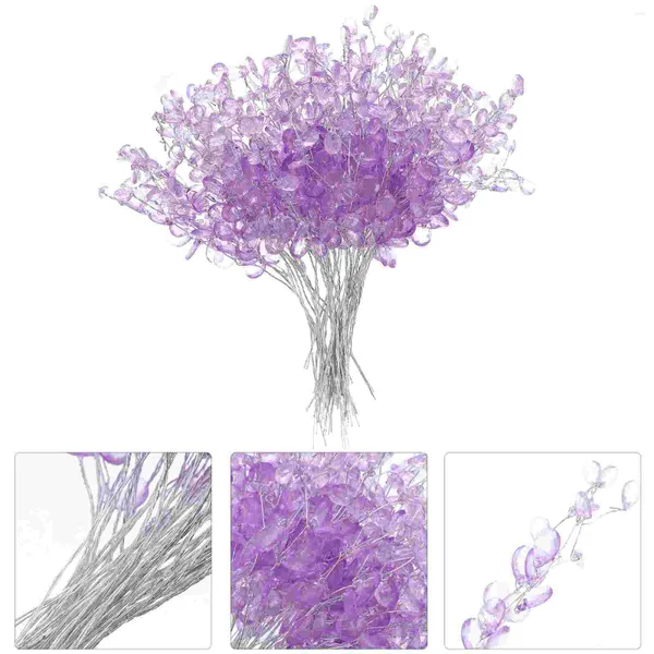 Декоративные цветы симуляция воды капля кусочка цветочные шикарные бусины палочка искусственная для волос капель букетов декор ветви