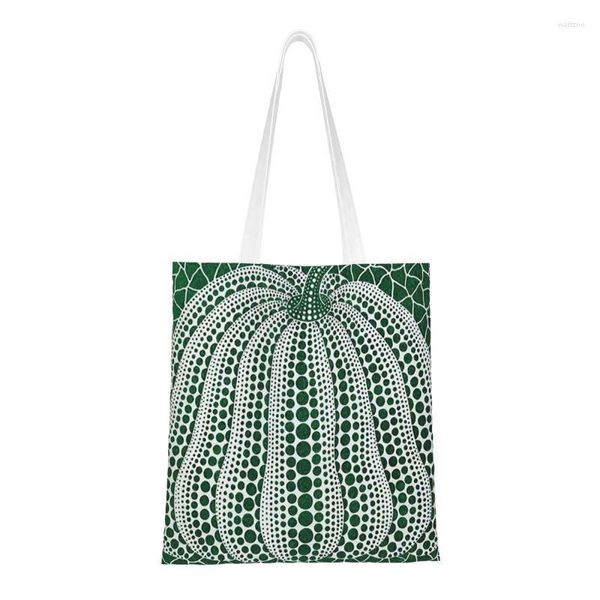 Sacchetti per la spesa a pois rosa yayoi kusama arte astratta sacca di drogheria di zucca carina stampare shopper spalla spalla borsetta