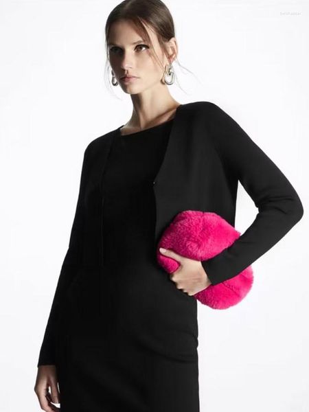 Kadın Örgü Kadınlar 2023 Yaz Örgü Seti Sling İnce Kolsuz Elbise V Yaka Uzun Kollu Hardigan Ceket Vestidos Mujer