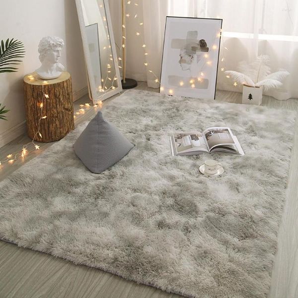 Teppiche Mode zu Hause dickes Krawatten-Schlafzimmer Wohnzimmer Rechteck Samt Teppich Freier weicher warmer Teppich