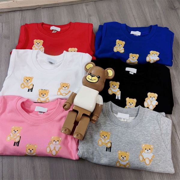 Aile Benzer Kız Erkekler Baskı Sevimli Ayı Karikatür Uzun Kollu Tshirt Anne ve Çocuk Sweatshirt Üstleri Moda Kız Boy Jumper Tshirts Tees Çocuk Hoodie