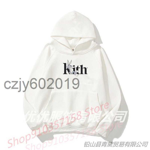 Kith Anime Rabbit Letter Print Hoodie Fashion Sweatshirt Kith Sweatert1UB