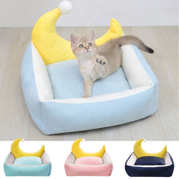 Kennels Pens Cat Dog Dog Bed Products Products Small Medium Came Dord Cushion Cushion Cartone Moon Kennel Pad Cuppy Bat 230812