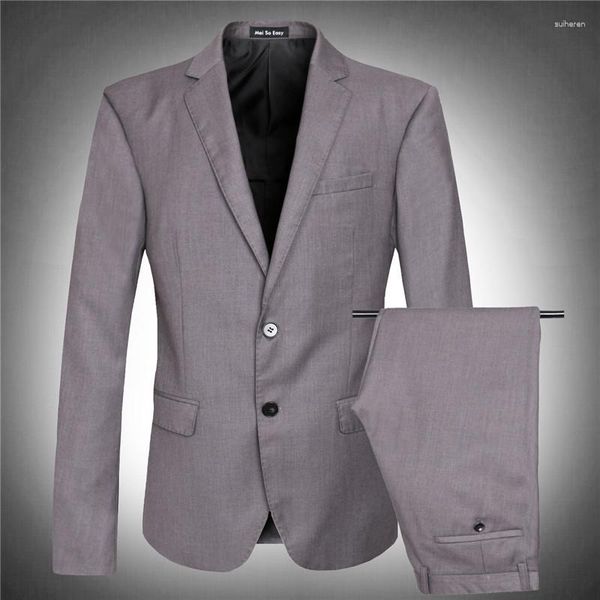Ternos masculinos de casamento Blazer Suit Set Set Autumn Jacket de alta qualidade altura obesidade de 200 kg de 200 kg M -4xl 5xl 6xl 7xl 8xl
