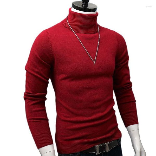 Os suéteres masculinos Arcsinx Turtleneck Sweater Winter Fitness Men Rous