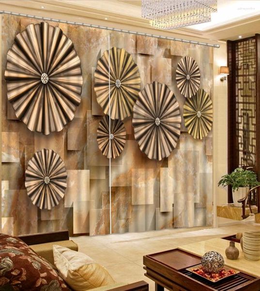 Curtain Luxury European Modern Relief Flower