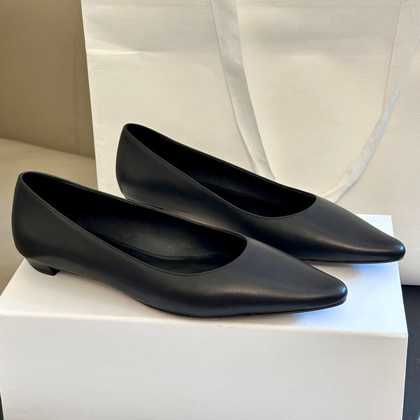Женская обувь Женская обувь Мэри Джейн Балетные туфли на плоской подошве с острым носком и бантом Туфли-лодочки с неглубоким носком Кожаные туфли с мягкой подошвой Черно-белые одинарные туфли