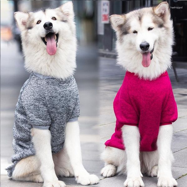 Собачья одежда средняя и большая шерстяная капюшона осень зима тепло