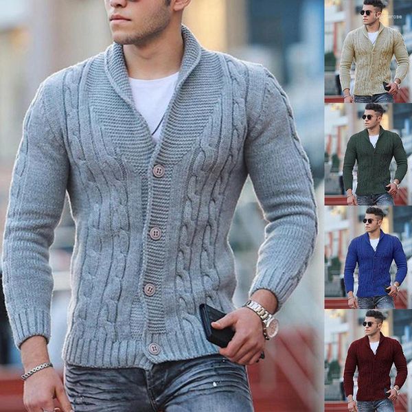 Jackets masculinos 2023 Sweater de outono/inverno masculino de malha de malha