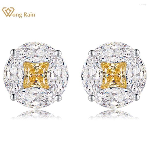 Brincos de garanhão wong chuva 925 prata esterlina 5ct vvs 3ex simulado moissanite gemstone jóias finas de jóias brilhantes para mulheres presentes