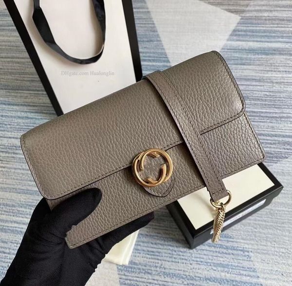 Verkaufsrabatt hochwertiger Designer Lederbeutel Frauenhandtasche mit Kasten und kettenfreier Versand Mode Luxus
