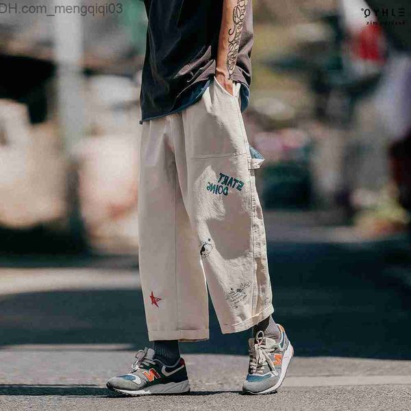 Pantaloni da uomo freschi e divertenti pantaloni casual hip-hop pantaloni dritti e numero totale di bei ragazzi Z230815